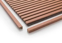 Quiet Wall Lot 2 Panneaux Muraux Acoustiques en Bois - 240x60cm- 3.12 m² - Cerisier Naturel - A Lattes - Panneau Tasseau de Bois