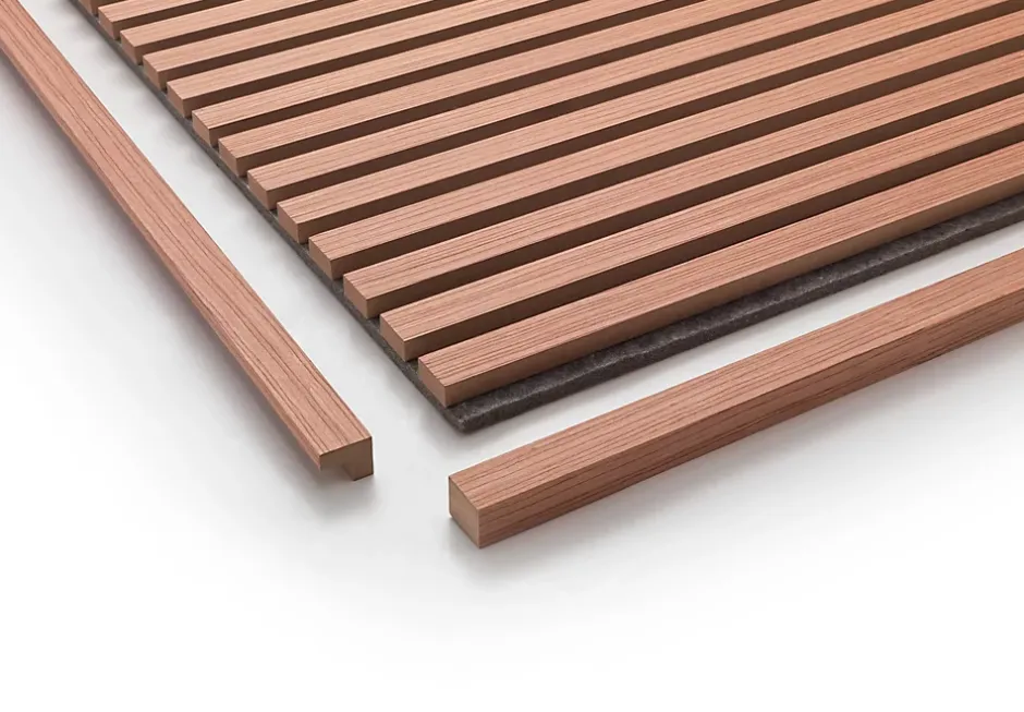 Quiet Wall Lot 2 Panneaux Muraux Acoustiques en Bois - 240x60cm- 3.12 m² - Cerisier Naturel - A Lattes - Panneau Tasseau de Bois