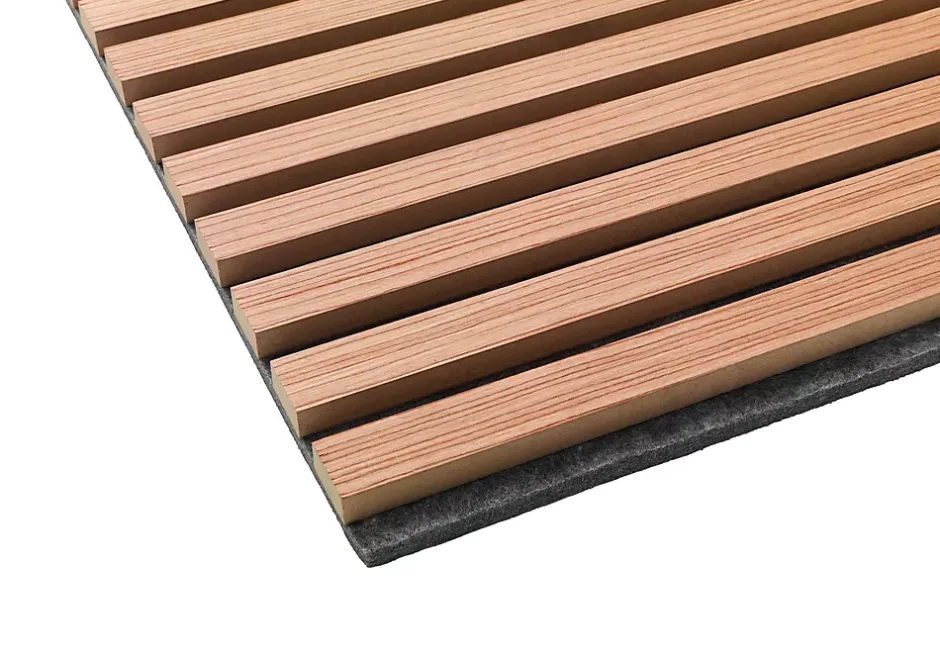 Quiet Wall Lot 2 Panneaux Muraux Acoustiques en Bois - 240x60cm- 3.12 m² - Cerisier Naturel - A Lattes - Panneau Tasseau de Bois