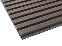 Lot 4 Panneaux Muraux Acoustiques en Bois - 60x60cm - Chêne Foncé - A Lattes - Panneau Tasseau de Bois Naturel-Quiet Wall Sale