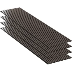 Lot 4 pièces - Panneau Acoustique - Noyer Foncé - Feutrine Noir - 240x60x1.1cm-Mpdiscount Sale