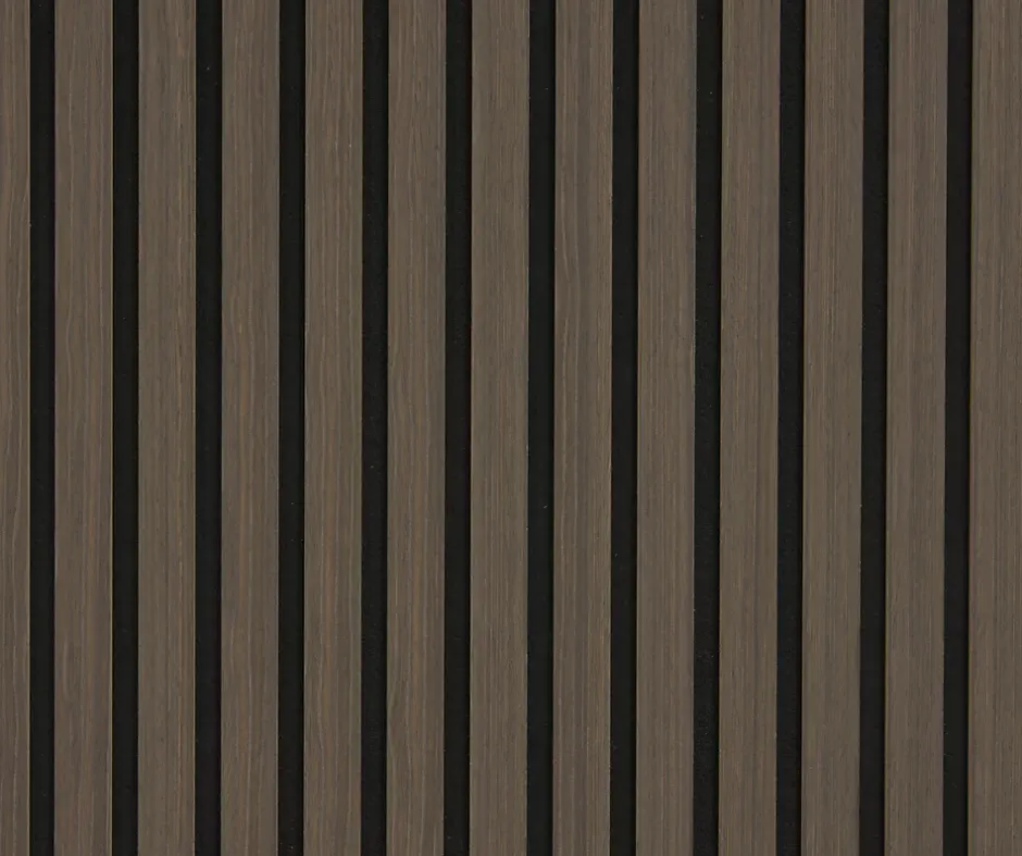 Lot 4 pièces - Panneau Acoustique - Noyer Foncé - Feutrine Noir - 240x60x1.1cm-Mpdiscount Sale