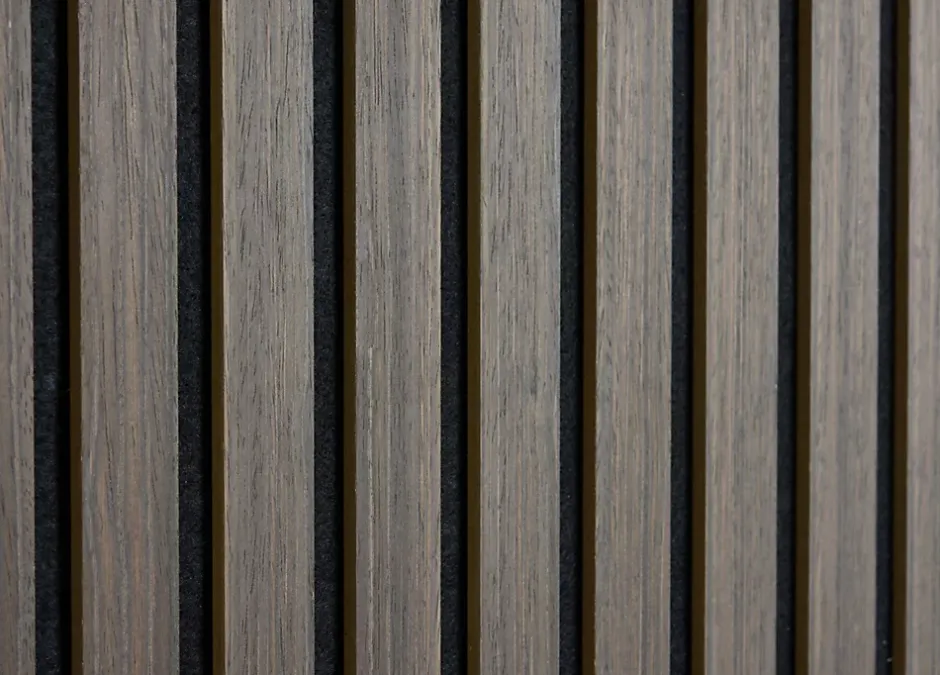 Lot 4 pièces - Panneau Acoustique - Noyer Foncé - Feutrine Noir - 240x60x1.1cm-Mpdiscount Sale