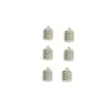 Lot 6 vis sans tête entièrement fileté acier gris L.6mm- Clearance
