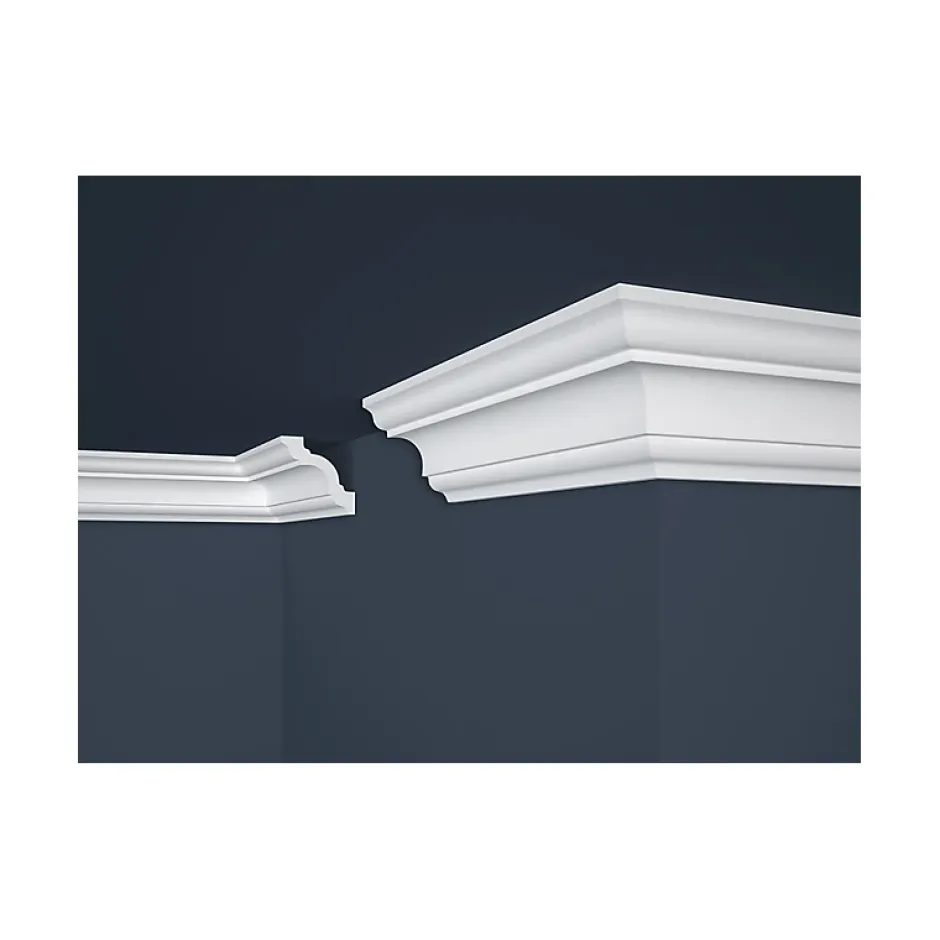 Lot de 10 (20 ml) Corniches de Plafond décoratives - Structuré - 200x8x8 cm-Decoon Outlet