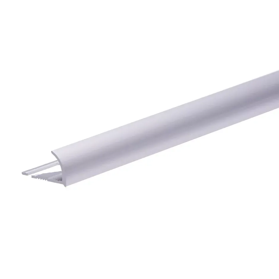 Saniverre Lot de 1 CEZ Quart de rond 8 mm carrelage profilé aluminium Argent