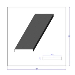 Wood&Sens Lot de 25 Champlats Sapin Traité marron, L.2,50 m x l.4,75 cm x Ep.7,3 mm