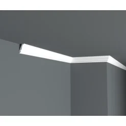 Lot de 12 Corniches Classiques Polymère Moulure Plafond, L.240 cm x P.12 cm, Ep.50 mm-Wood&Sens Best