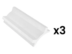 Lot de 3 corniches plafond en polystyrène L290 x l4.7 x H10 cm blanc - IONITA-Vente-unique Clearance