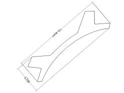 Lot de 3 corniches plafond en polystyrène L290 x l4.7 x H10 cm blanc - IONITA-Vente-unique Clearance