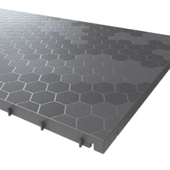 Intec Lot de 6 Dalles de sol Clipsables Grises 116x76x3 cm Rectangulaire Polypropylène Revêtement de Sol Modulable 4.61m2