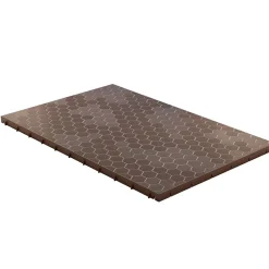 Lot de 10 Dalles de sol Clipsables Marron Taupe 116x76x3cm Polypropylène Revêtement de Sol Modulable 7.69m2-Intec Outlet