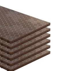 Intec Lot de 6 Dalles de sol Clipsables Marron Taupe 116x76x3cm Polypropylène Revêtement de Sol Modulable 4.61m2