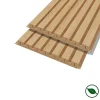 Lot de 2 demi panneaux mural décoratif lamelles MDF chêne clair 1250 x 287 x 20 mm 0,72 M2-Forestea Sale