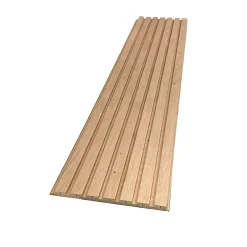 Lot de 2 demi panneaux mural décoratif lamelles MDF chêne clair 1250 x 287 x 20 mm 0,72 M2-Forestea Sale
