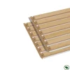 Lot de 2 demi panneaux tasseaux MDF chêne clair sur fond blanc 1250 x 287 x 20 mm-Forestea