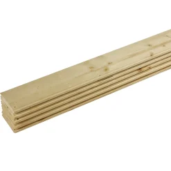 Forestea Lot de 5 lames à volet sapin rabotés 2400 x 90 x 20 mm