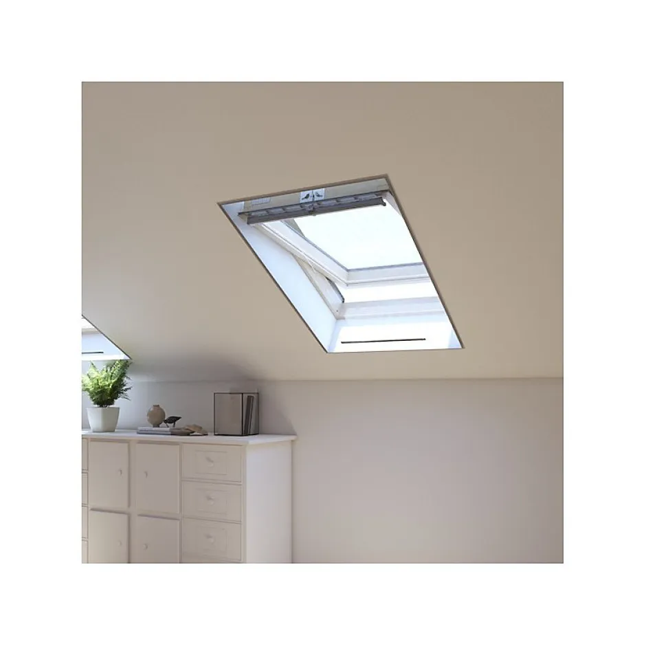 Volet-Moustiquaire Lot de 2 Moustiquaires fenêtre de toit 150x150 cm gris