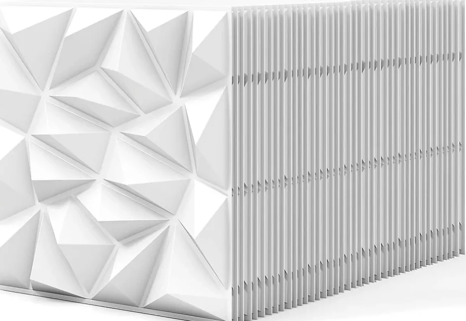 Giantex Lot de 40 Panneau Mural Decoratif 3D en PVC 50 x 50 CM, Imperméable,Ininflammable, pour Salon, Chambre, Bureau