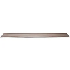 Lot de 4 panneaux acoustiques tasseaux bois 250 x 30 x 1,9 cm - Lamelles bois placage chêne clair véritable fond noir - 3m²-Decoon