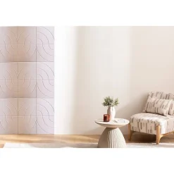 Lot de 4 panneaux décoratifs Feutrine gris 30x30cm - Atmosphera-Atmosphera Créateur D'Intérieur