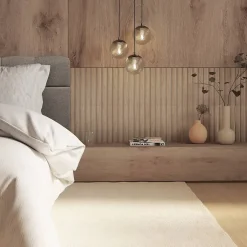 Lot de 3 panneaux décoratifs Colva beige fond gris 30x30cm - Atmosphera-Atmosphera Créateur D'Intérieur Hot