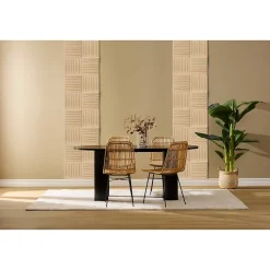 Lot de 3 panneaux décoratifs Colva beige fond gris 30x30cm - Atmosphera-Atmosphera Créateur D'Intérieur Hot