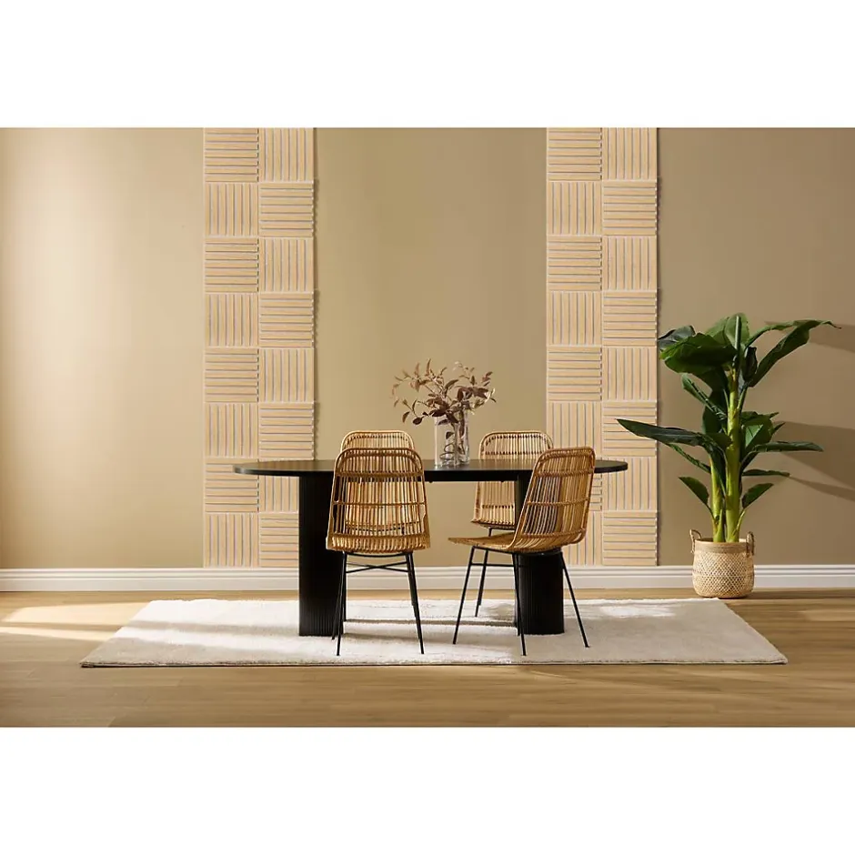 Lot de 3 panneaux décoratifs Colva beige fond gris 30x30cm - Atmosphera-Atmosphera Créateur D'Intérieur Hot