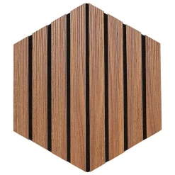 Lot de 3 panneaux décoratifs Colva effet noyer fond noir 30x26cm - Atmosphera-Atmosphera Créateur D'Intérieur