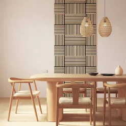 Lot de 3 panneaux décoratifs Colva beige fond noir 30x30cm - Atmosphera-Atmosphera Créateur D'Intérieur New