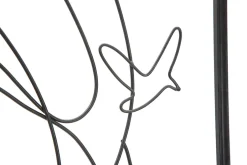 Mauro Ferretti Lot de 2 panneaux décoratifs 3D femme en métal noir cm 60x1x80