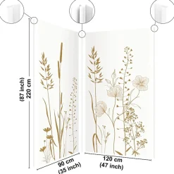 Lot de 2 panneaux de douche en aluminium (90x220 & 120x220 cm) + profilés blanc - Vegetalist - Marron-99Deco Discount