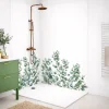 Lot de 2 panneaux de douche en PVC (90x220 & 120x220 cm) + profilés blanc - Eucalyptus in Rain - Multicolore-99Deco Sale