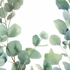 Lot de 2 panneaux de douche en PVC (90x220 & 120x220 cm) + profilés blanc - Eucalyptus in Rain - Multicolore-99Deco Sale