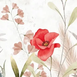 99Deco Lot de 2 panneaux de douche en PVC (90x220 & 120x220 cm) + profilés blanc - Herbier - Multicouleurs