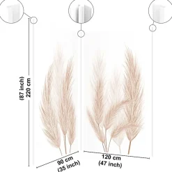 Lot de 2 panneaux de douche en aluminium (90x220 & 120x220 cm) + profilés blanc - Pampa - Marron-99Deco Discount