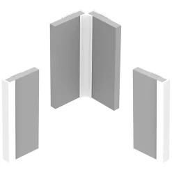 Lot de 2 panneaux de douche en aluminium (90x220 & 120x220 cm) + profilés blanc - Charme - Blanc-99Deco Outlet