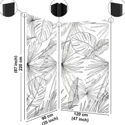 Lot de 2 panneaux de douche en PVC (90x220 & 120x220 cm) + profilés noir - Lamnar - Noir-99Deco