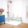 Lot de 2 panneaux de douche en PVC (90x220 & 120x220 cm) + profilés blanc - Flowers in Rain - Multicolore-99Deco Clearance
