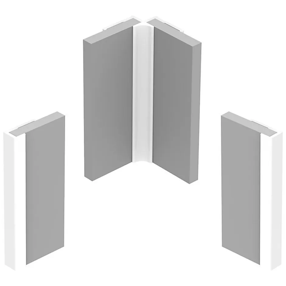 99Deco Lot de 2 panneaux de douche en PVC (90x220 & 120x220 cm) + profilés blanc - Motif végétal - Vert et Blanc - Quiétude