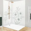 99Deco Lot de 2 panneaux de douche en aluminium (90x220 & 120x220 cm) + profilés blanc - Charme - Vert