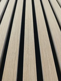 Lot de 4 Panneaux Muraux Décoratifs Acoustiques Bois MDF 60x60cm Chêne foncé AntiBruit, Facile à Poser-AICA Sanitaire