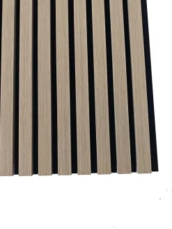 Lot de 4 Panneaux Muraux Décoratifs Acoustiques Bois MDF 60x60cm Chêne foncé AntiBruit, Facile à Poser-AICA Sanitaire