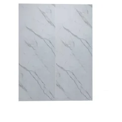 Lot de 2 panneaux muraux de douche effet Marbre en Aluminium avec 3 profilés,L100xL100xH210cm ,Protection murale,Antimoisissure-AICA Sanitaire Best