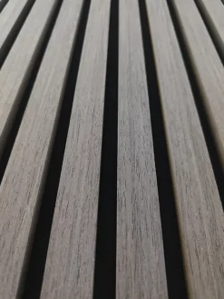 Lot de 3 Panneaux Muraux Décoratifs Acoustiques Bois MDF 240x60cm Chêne grisé AntiBruit, Facile à Poser-AICA Sanitaire Sale