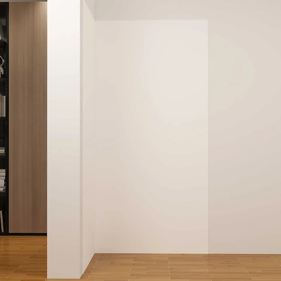 Lot de 2 panneaux muraux de douche blanc mural aluminium avec 3 profiles - L.100 x L.100 x H.210 cm - Étanche,facile à nettoyer-AICA Sanitaire Online