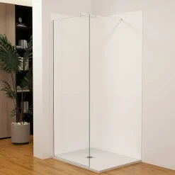 Lot de 2 panneaux muraux de douche blanc mural aluminium avec 3 profiles - L.100 x L.100 x H.210 cm - Étanche,facile à nettoyer-AICA Sanitaire Online