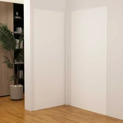 Lot de 2 panneaux muraux de douche blanc mural aluminium avec 3 profiles - L.100 x L.100 x H.210 cm - Étanche,facile à nettoyer-AICA Sanitaire Online