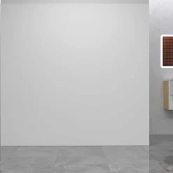 AICA Sanitaire Lot de 2 panneaux muraux de douche blanc mural aluminium avec 1 profile - L.100 x L.120 x H.210 cm - durable et facile à nettoyer