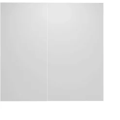 AICA Sanitaire Lot de 2 panneaux muraux de douche blanc mural aluminium avec 1 profile - L.100 x L.120 x H.210 cm - durable et facile à nettoyer